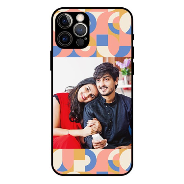 iPhone 12 Pro Photo Printing on Glass Case - Semi-circle Maze Pattern Design iPhone 12 Pro Photo Printing on Glass Case - Semi-circle Maze Pattern Design