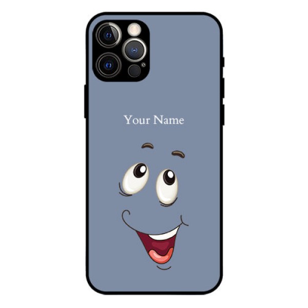 iPhone 12 Pro Photo Printing on Glass Case - Laughing Cartoon Face Design iPhone 12 Pro Photo Printing on Glass Case - Laughing Cartoon Face Design