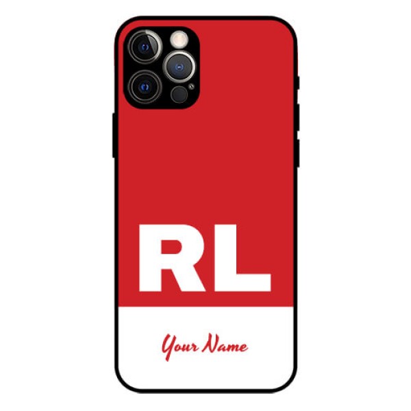 iPhone 12 Pro Personalized Glass Phone Case - dual tone custom text Design iPhone 12 Pro Personalized Glass Phone Case - dual tone custom text Design