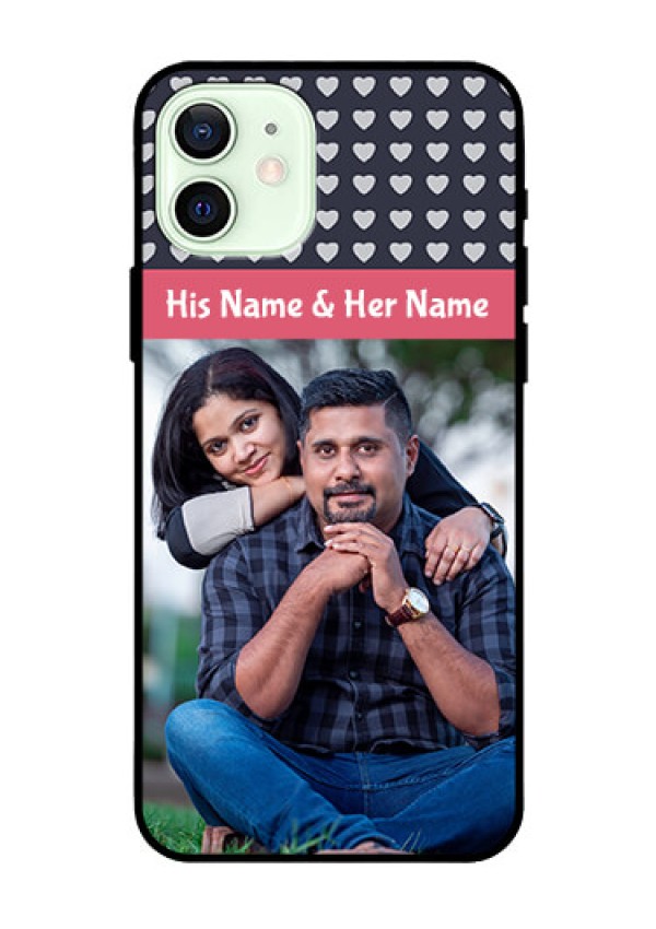 Iphone 12 Custom Glass Mobile Case  - Love Symbols Design