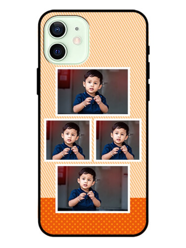 Custom Iphone 12 Photo Printing on Glass Case  - Bulk Photos Upload Design