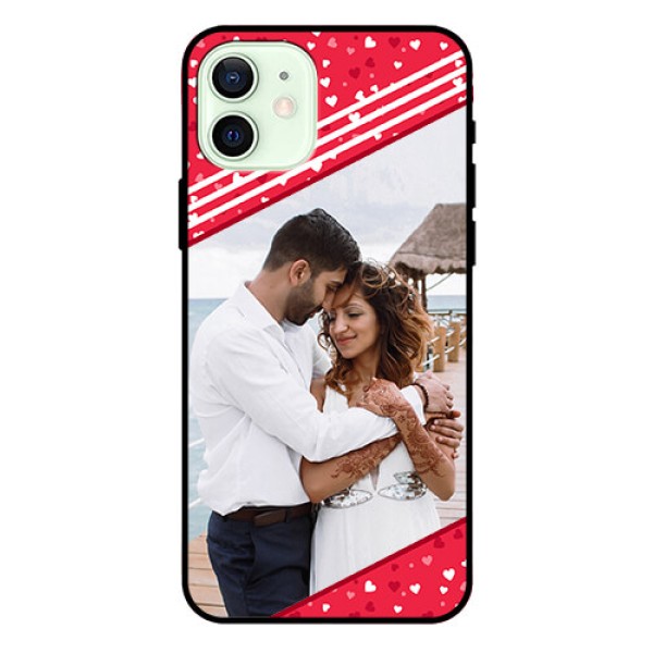 Iphone 12 Custom Glass Mobile Case - Valentines Gift Design Iphone 12 Custom Glass Mobile Case - Valentines Gift Design
