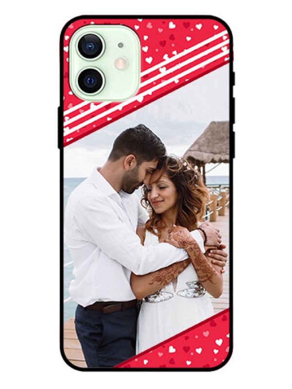 Custom Iphone 12 Custom Glass Mobile Case  - Valentines Gift Design