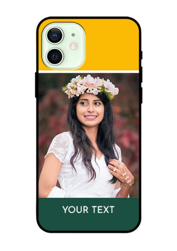 Iphone 12 Photo Printing on Glass Case  - Love You Design
