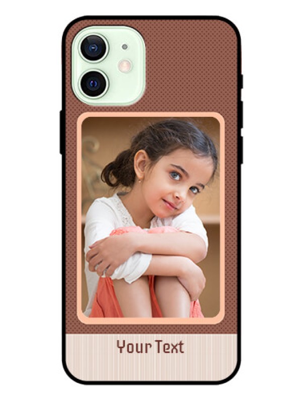 Custom Iphone 12 Custom Glass Phone Case  - Simple Pic Upload Design