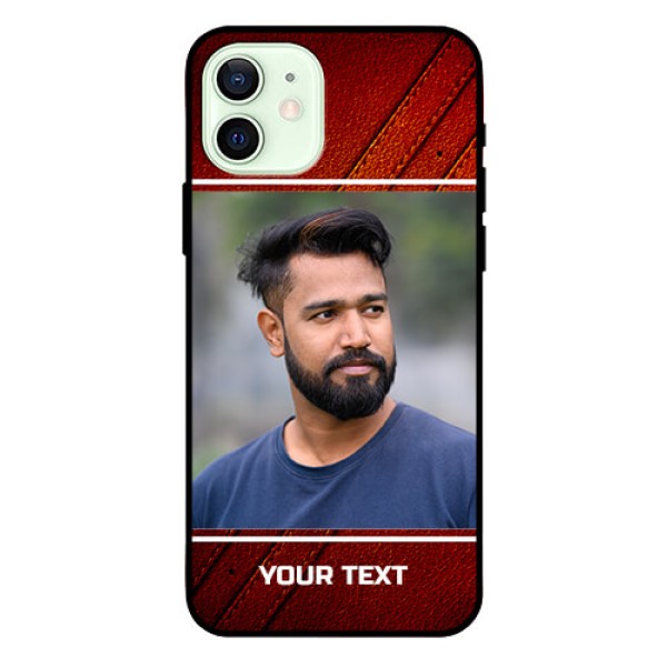 Iphone 12 Personalized Glass Phone Case  - Leather Phone Case Design
