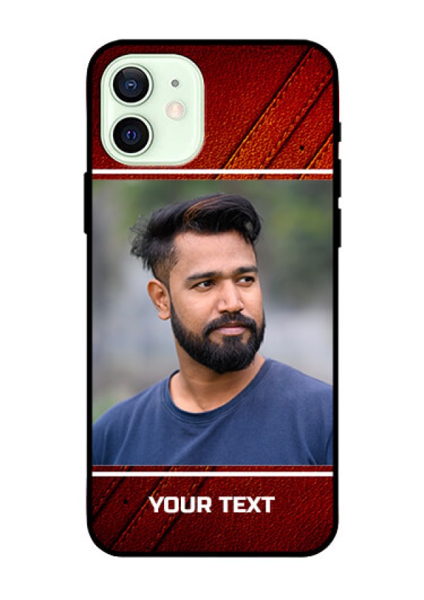 Iphone 12 Personalized Glass Phone Case  - Leather Phone Case Design