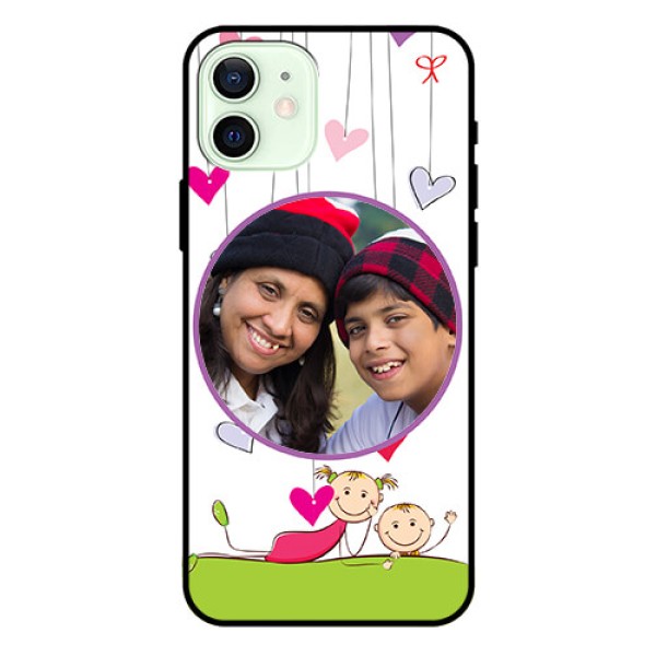 Iphone 12 Photo Printing on Glass Case  - Cute Kids Phone Case Design