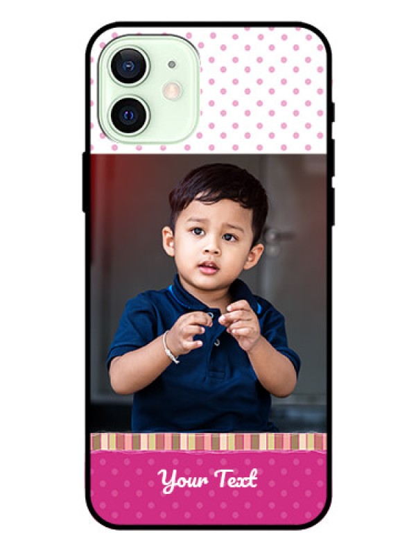 Custom Iphone 12 Photo Printing on Glass Case  - Cute Girls Cover Design