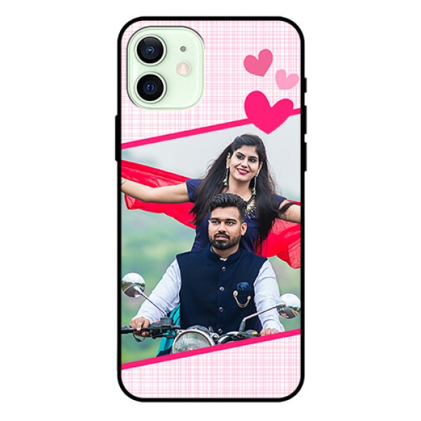 Iphone 12 Custom Glass Phone Case - Love Shape Heart Design Iphone 12 Custom Glass Phone Case - Love Shape Heart Design