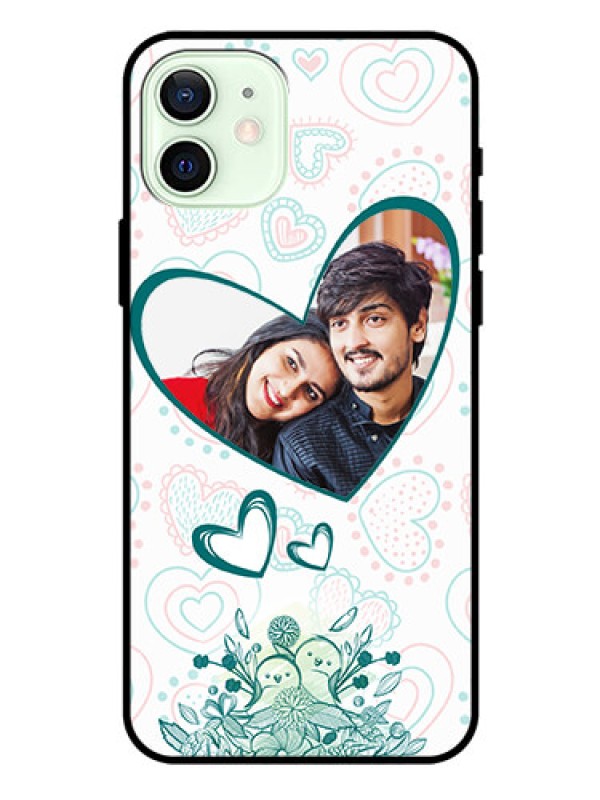Custom Iphone 12 Photo Printing on Glass Case  - Premium Couple Design