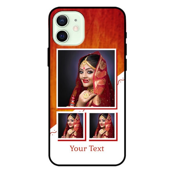 Iphone 12 Custom Glass Phone Case  - Wedding Memories Design  