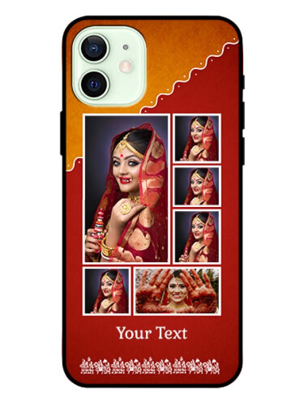 Custom Iphone 12 Personalized Glass Phone Case  - Wedding Pic Upload Design