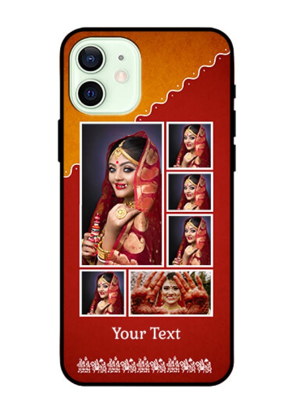 Iphone 12 Personalized Glass Phone Case  - Wedding Pic Upload Design