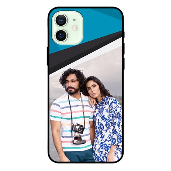 Iphone 12 Photo Printing on Glass Case  - Simple Pattern Photo Upload Design