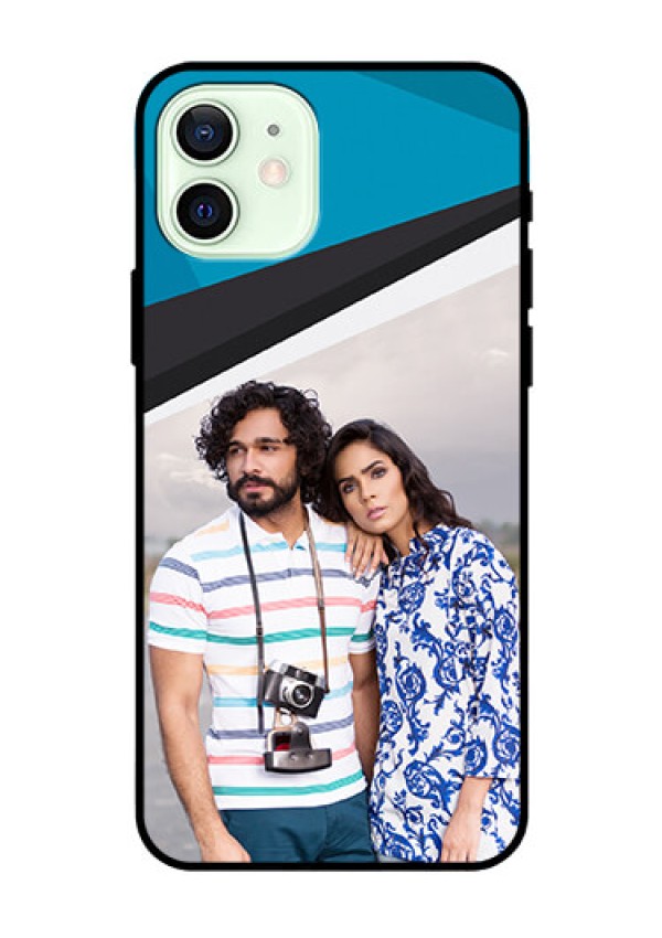 Iphone 12 Photo Printing on Glass Case  - Simple Pattern Photo Upload Design