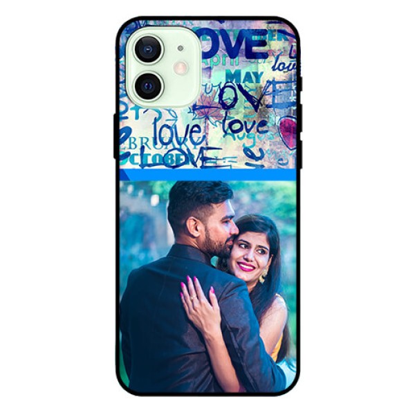 Iphone 12 Custom Glass Mobile Case  - Colorful Love Design