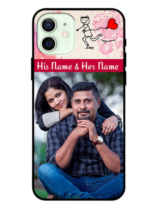 Custom Iphone 12 Photo Printing on Glass Case  - You and Me Case Design