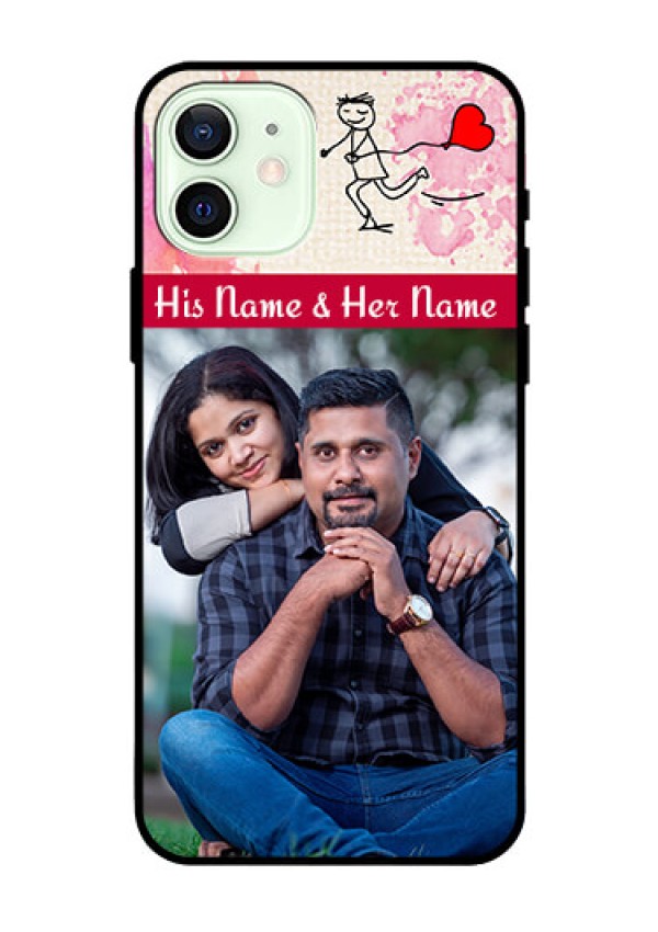 Iphone 12 Photo Printing on Glass Case  - You and Me Case Design