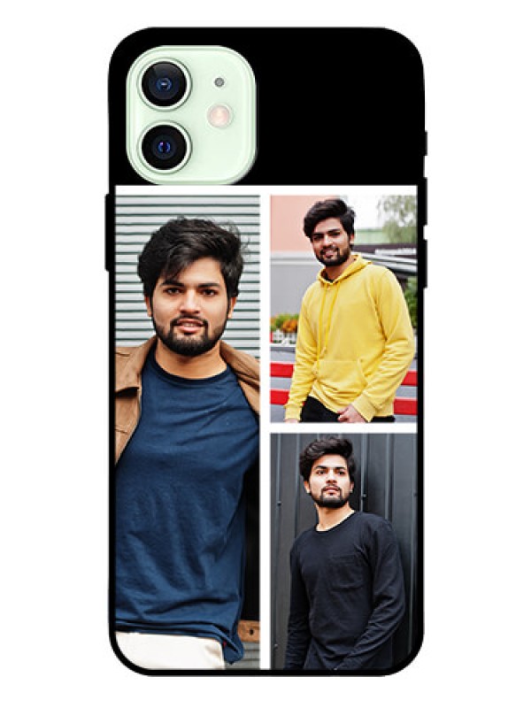 Custom Iphone 12 Photo Printing on Glass Case  - Upload Multiple Picture Design