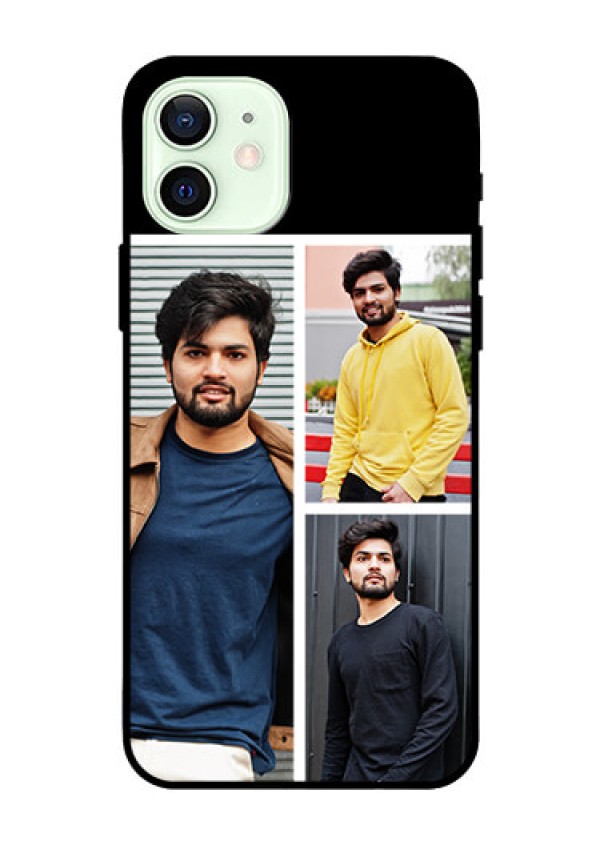 Iphone 12 Photo Printing on Glass Case  - Upload Multiple Picture Design