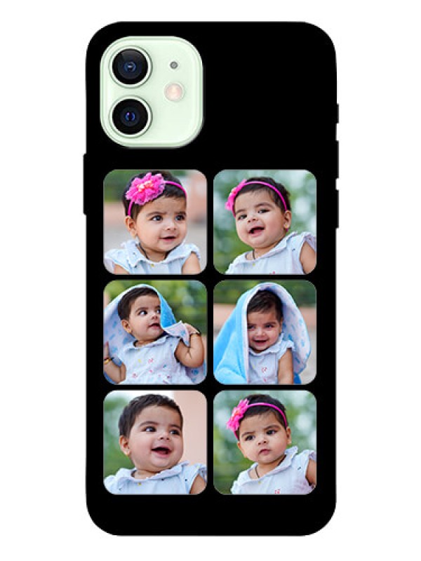 Custom Iphone 12 Photo Printing on Glass Case  - Multiple Pictures Design
