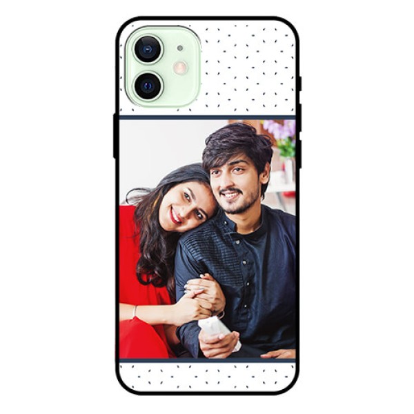 Iphone 12 Personalized Glass Phone Case  - Premium Dot Design