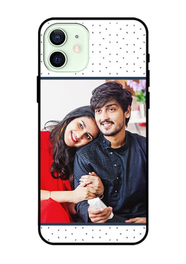 Iphone 12 Personalized Glass Phone Case  - Premium Dot Design