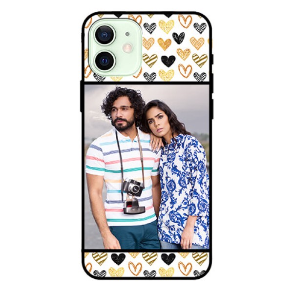 Iphone 12 Photo Printing on Glass Case - Love Symbol Design Iphone 12 Photo Printing on Glass Case - Love Symbol Design