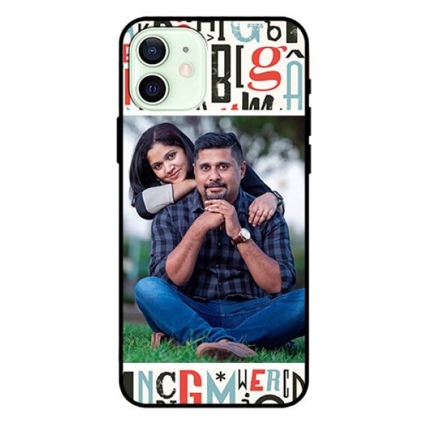 Iphone 12 Personalized Glass Phone Case  - Alphabet Design