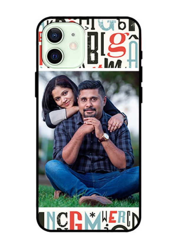 Iphone 12 Personalized Glass Phone Case  - Alphabet Design