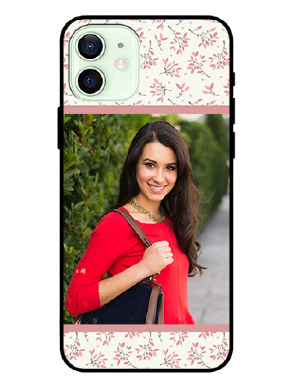Custom Iphone 12 Custom Glass Phone Case  - Premium Floral Design