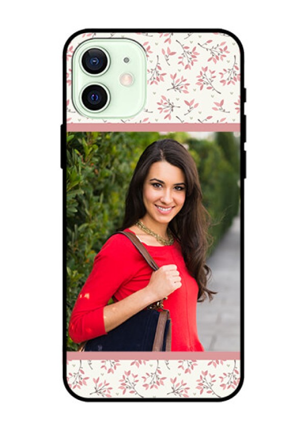 Iphone 12 Custom Glass Phone Case  - Premium Floral Design
