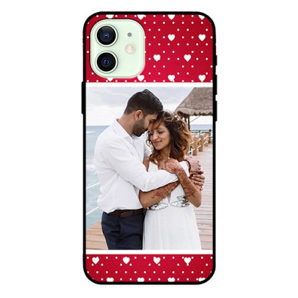 Iphone 12 Photo Printing on Glass Case - Hearts Mobile Case Design Iphone 12 Photo Printing on Glass Case - Hearts Mobile Case Design