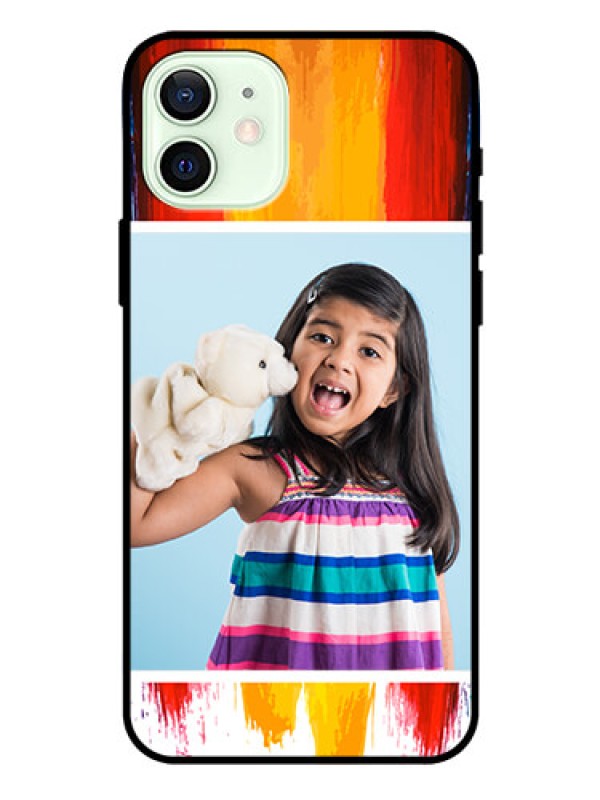 Custom Iphone 12 Personalized Glass Phone Case  - Multi Color Design