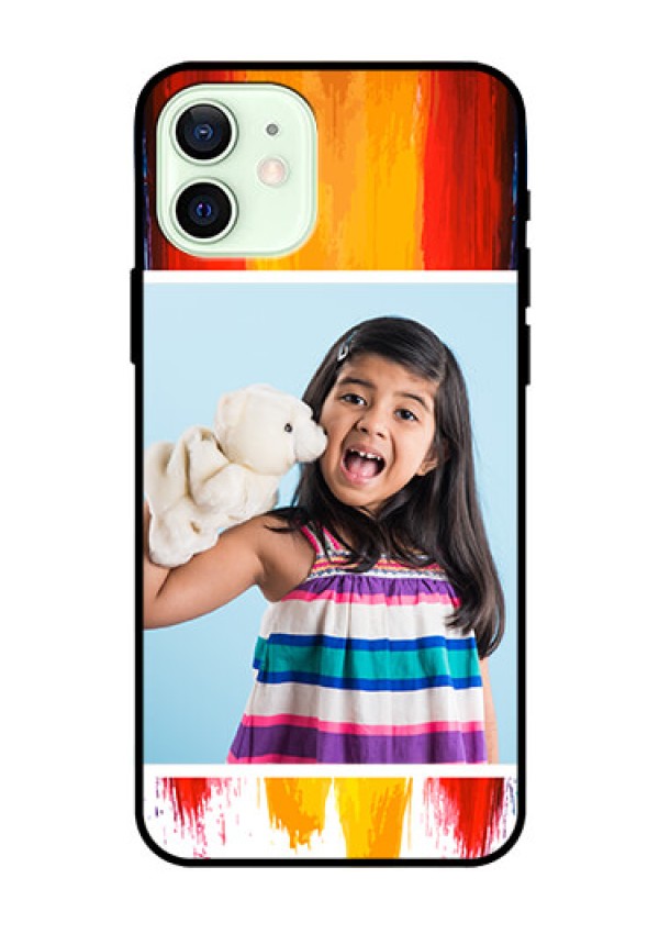 Iphone 12 Personalized Glass Phone Case  - Multi Color Design