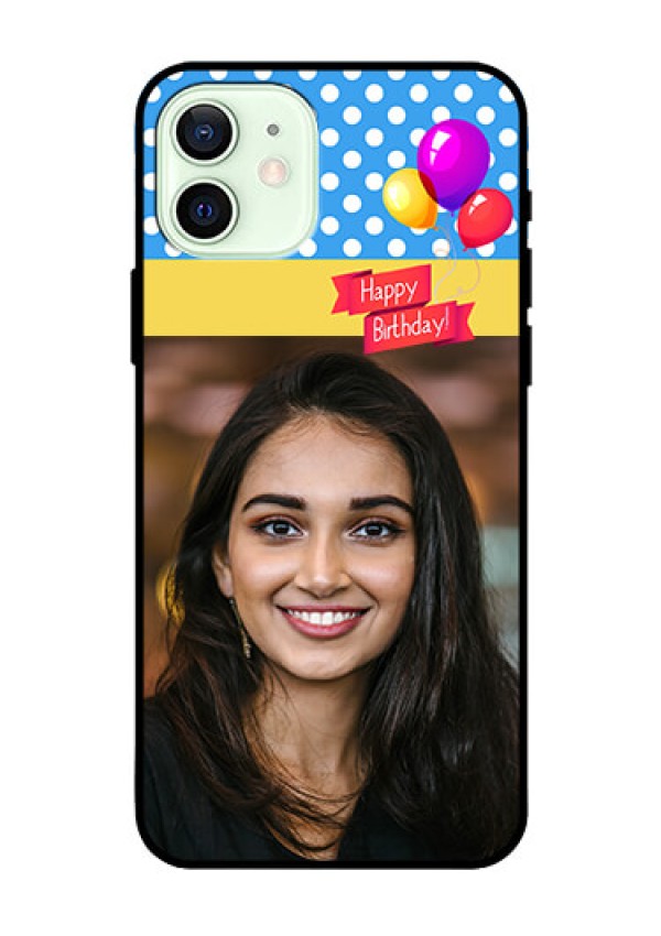 Iphone 12 Custom Glass Mobile Case  - Happy Birthday Design