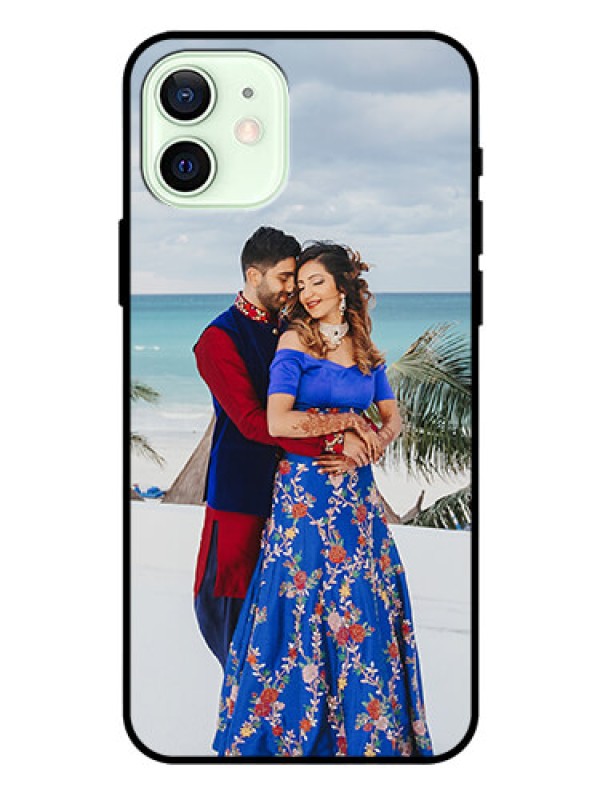Custom Iphone 12 Photo Printing on Glass Case  - Upload Full Picture Design