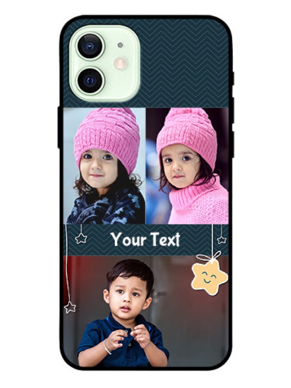 Custom Iphone 12 Custom Glass Mobile Case  - Hanging Stars Design