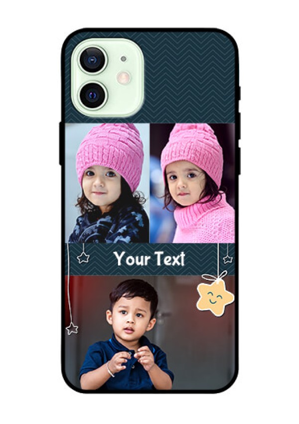 Iphone 12 Custom Glass Mobile Case  - Hanging Stars Design