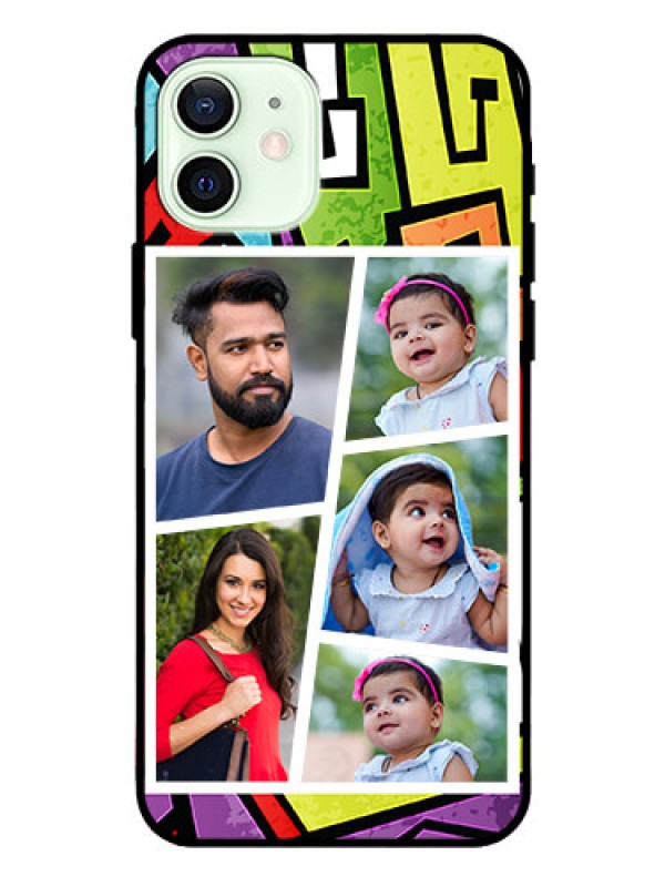 Custom Iphone 12 Custom Glass Phone Case  - Graffiti pattern Design