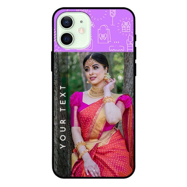Iphone 12 Custom Glass Mobile Case - Birthday Icons Design Iphone 12 Custom Glass Mobile Case - Birthday Icons Design