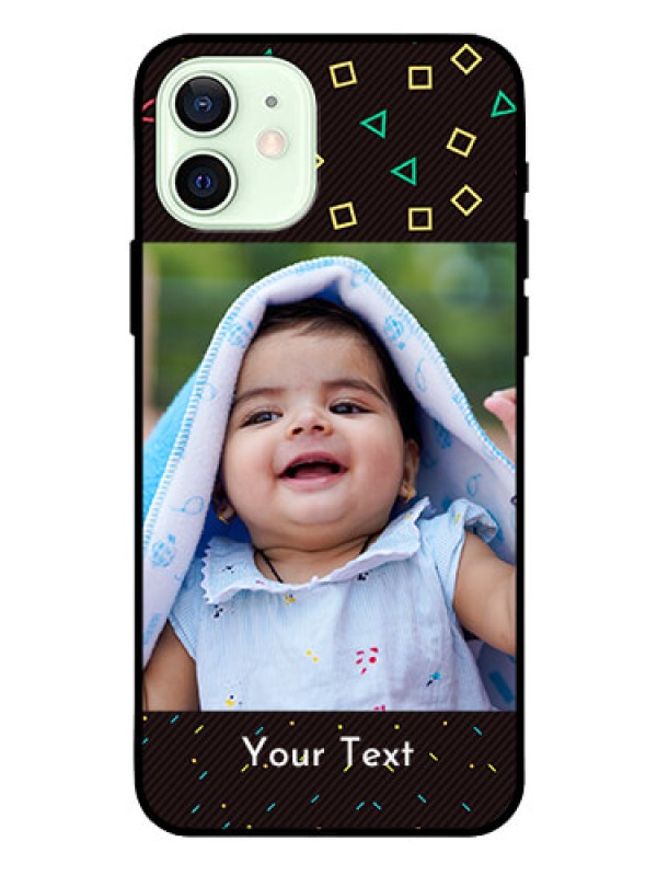 Custom Iphone 12 Custom Glass Phone Case  - with confetti birthday design