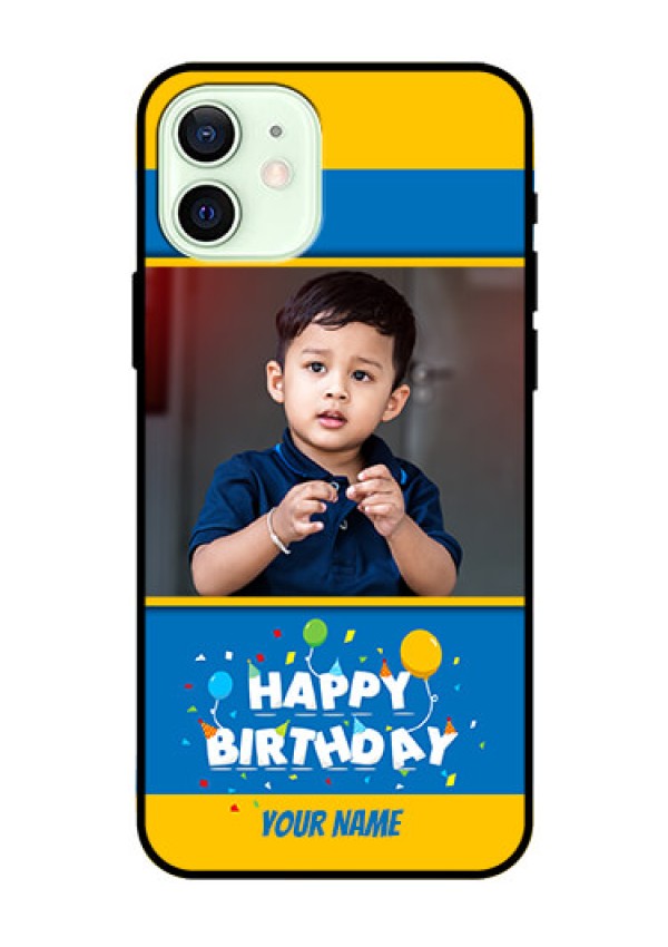 Iphone 12 Custom Glass Mobile Case  - Birthday Wishes Design