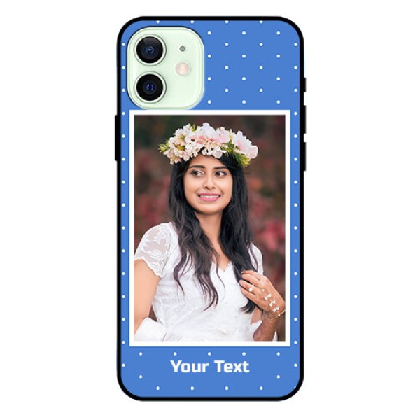 Iphone 12 Photo Printing on Glass Case  - Polka dots design
