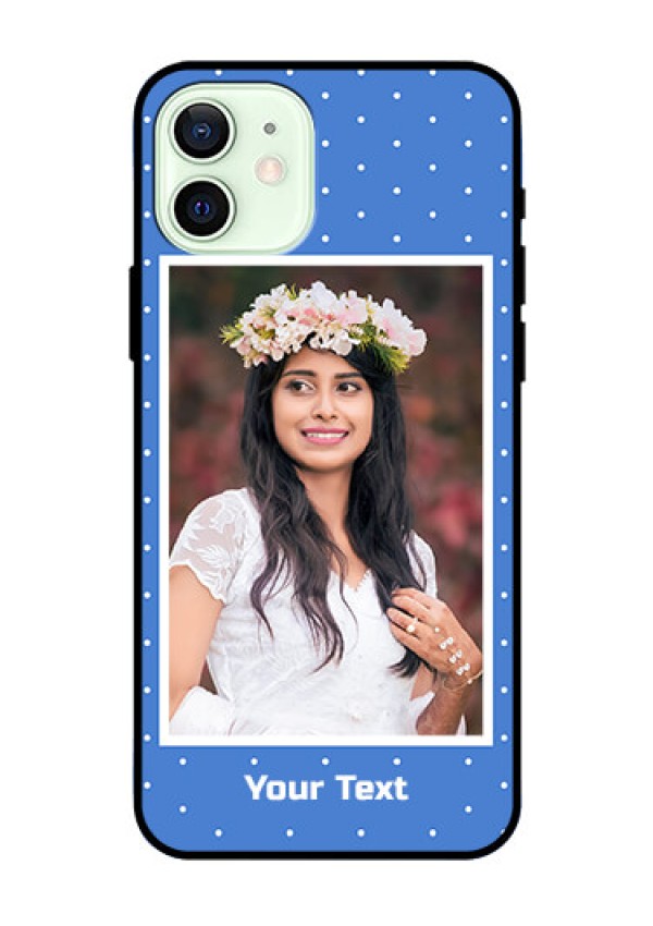Iphone 12 Photo Printing on Glass Case  - Polka dots design