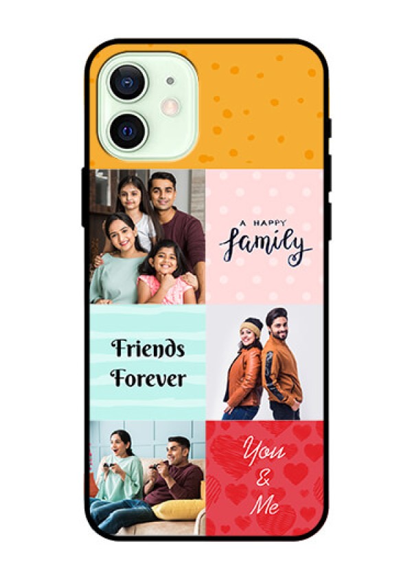 Iphone 12 Personalized Glass Phone Case  - Images with Quotes Design