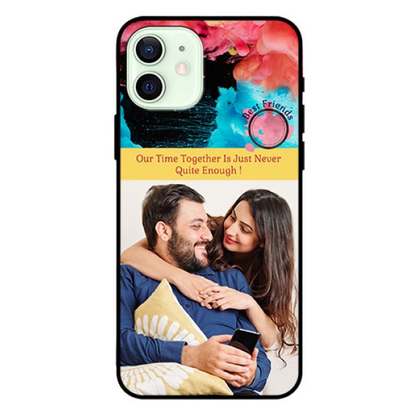 Iphone 12 Custom Glass Mobile Case - Quote with Acrylic Painting Design Iphone 12 Custom Glass Mobile Case - Quote with Acrylic Painting Design