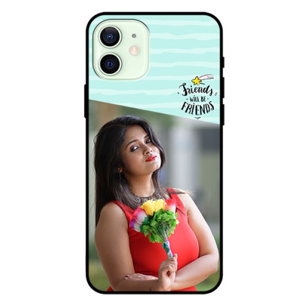 Iphone 12 Custom Glass Phone Case  - Friends Picture Icon Design