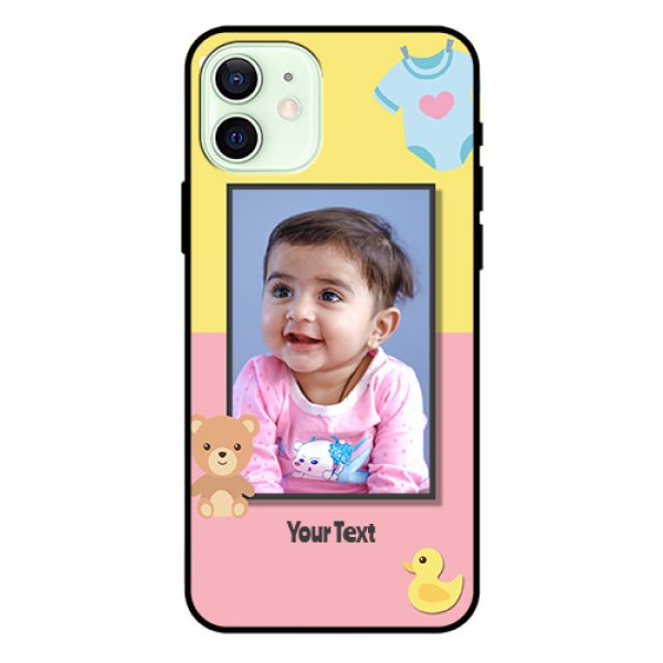 Iphone 12 Photo Printing on Glass Case - Kids 2 Color Design Iphone 12 Photo Printing on Glass Case - Kids 2 Color Design